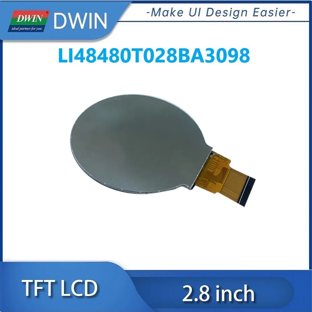 DWIN 2.8 Inch 480x480 Circular IPS TFT LCD Module RGB 24bit 300 Bright OCA Bonding Capacitive Touch Screen LI48480T028BA3098 images - 6