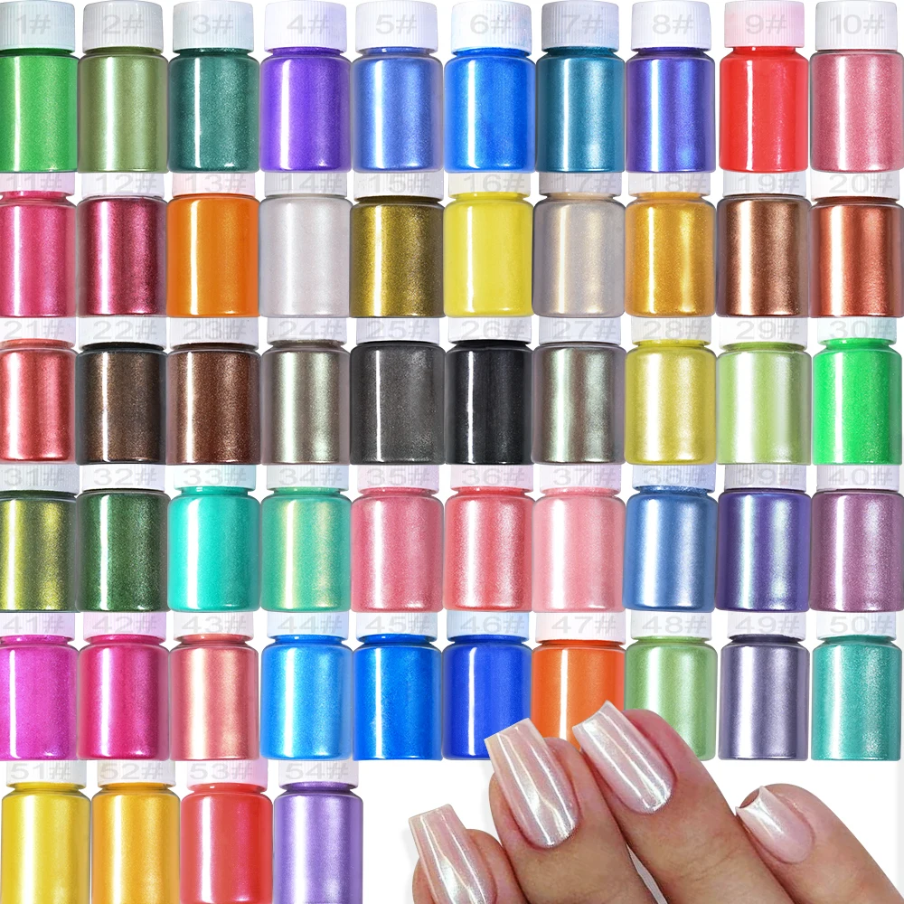 54 Цвета 10 г перламутровый натуральный слюда минеральный порошок Сделай Сам