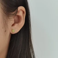 new ear piercing stud earrings for women 2022 teens gold plated zircon korean fashion jewelry gift wedding accessories