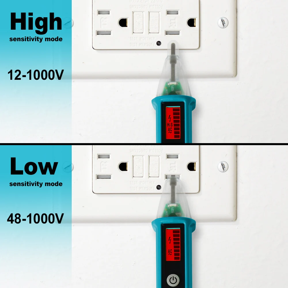 ALL0SUN GK28 Бесконтактный детектор напряжения двойной диапазон переменного тока 12