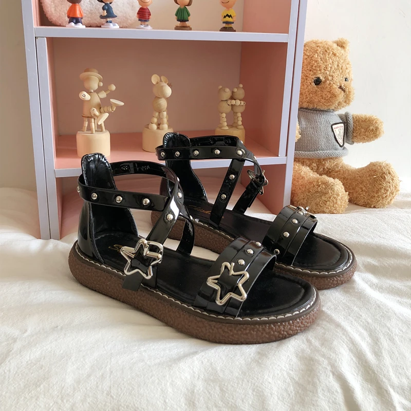 

DOGHC 2022 NEW Star Buckle Lolita Sandals Women's New Summer Lolitas Japanese Students Jk Shoes Anime Sweet Girls Rivet Gothic