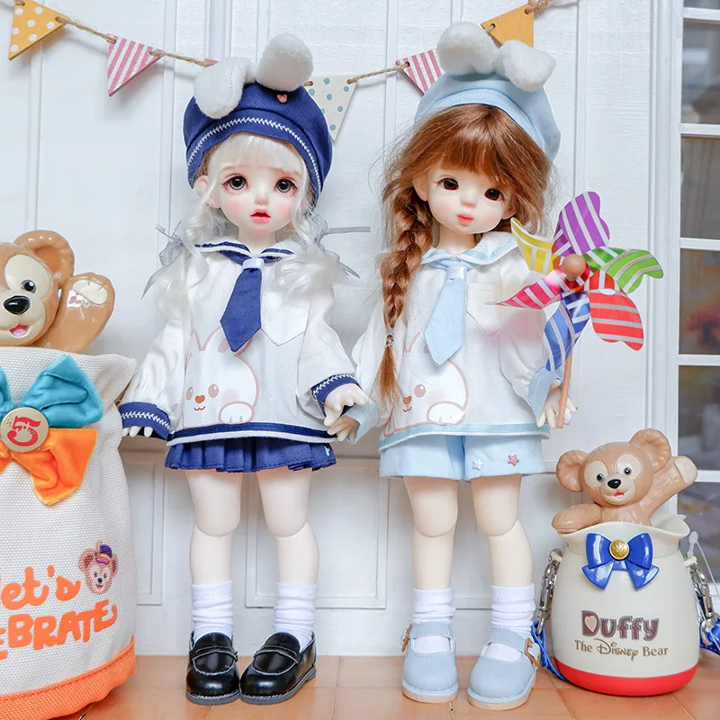 30 Cm BJD 1/6 Body Doll Clothes 12 Inches Clothes Dressing Casual Suit Rabbit Bear Sailor Suit Doll Accessories Bjd Clothes 1/6