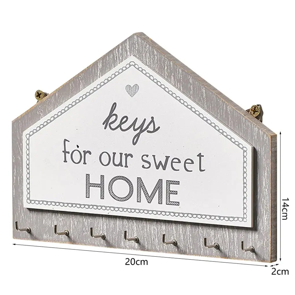 

Wall Hanging Key Hanger Decorative Coat Hat Keys Organizer Hook Room Ornament