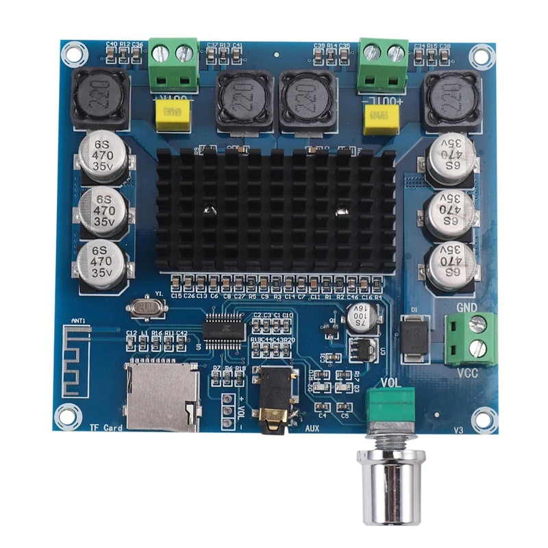 

XH-A105 Bluetooth 5,0 TDA7498 плата цифрового усилителя 2X100W стерео аудио AMP модуль с поддержкой TF карты AUX Diy Kit