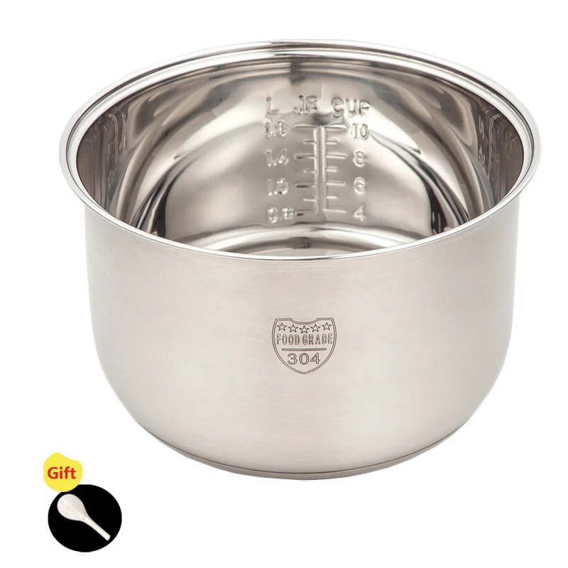 

304 Stainless Steel Thickened Rice Cooker Inner Bowl for Redmond Rmc-m224s RMC-M90 Multicooker Like A Native