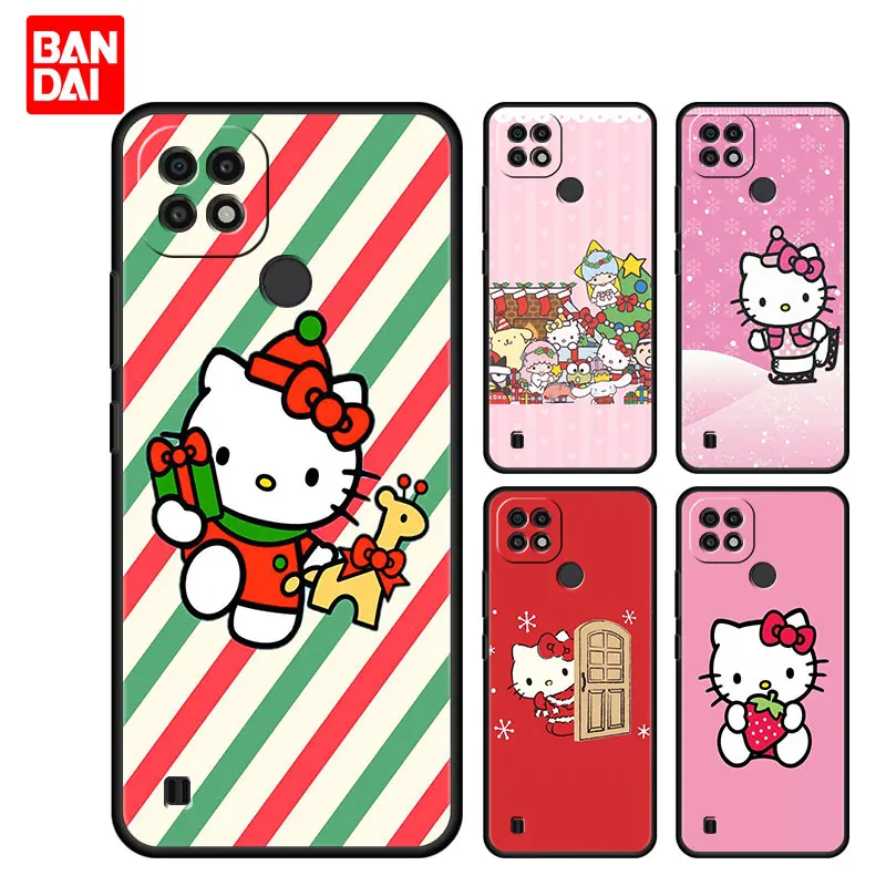 

Cover Case for Realme Ｃ21 C21Y C25 C25s C15 C11 C3 C20 5 6 7i 8i 8 8Pro Narzo30A Shell Bag Soft Luxury Hello Kitty Cartoon