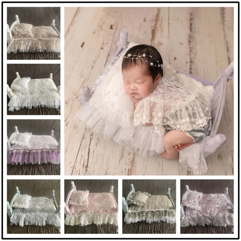 

Реквизит для фотосъемки новорожденных с изображением матраса и подушки постельного белья