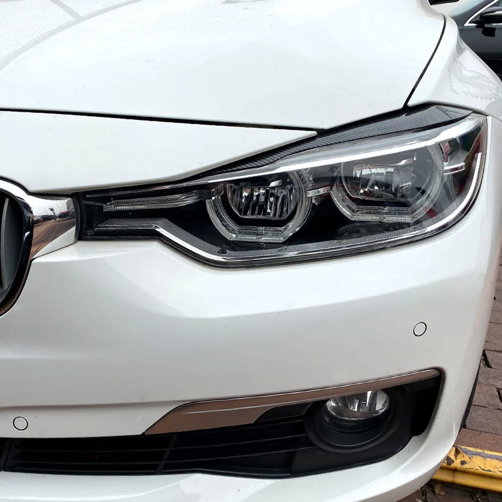 

Car Stickers Headlight Cover For BMW 3 Series F30 Sedan F31 Wagon 10.2011-07.2018 Carbon Fiber Headlights UV Resistant