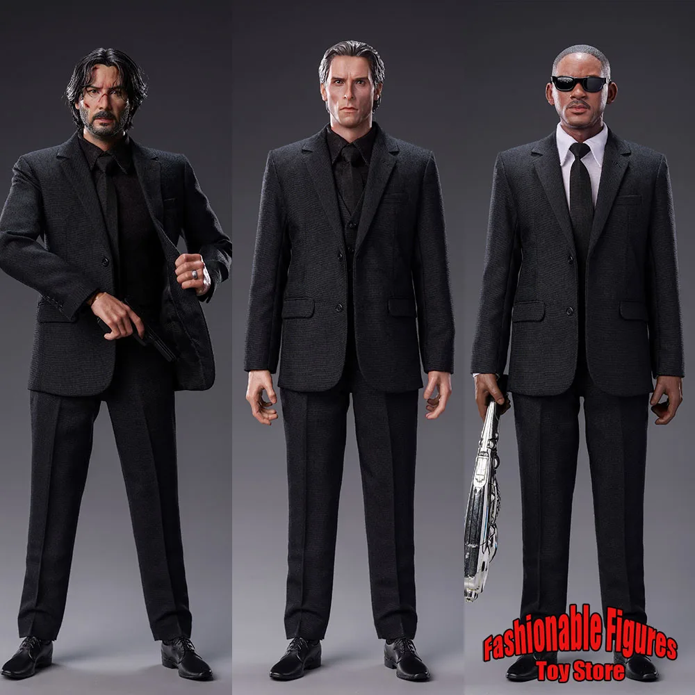

TOPO 1/6 TP009 Male Soldier Black Suit Keanu Reeves Classic Killer Uniform Clothes Accessory Bag For 12" Action Figure Model