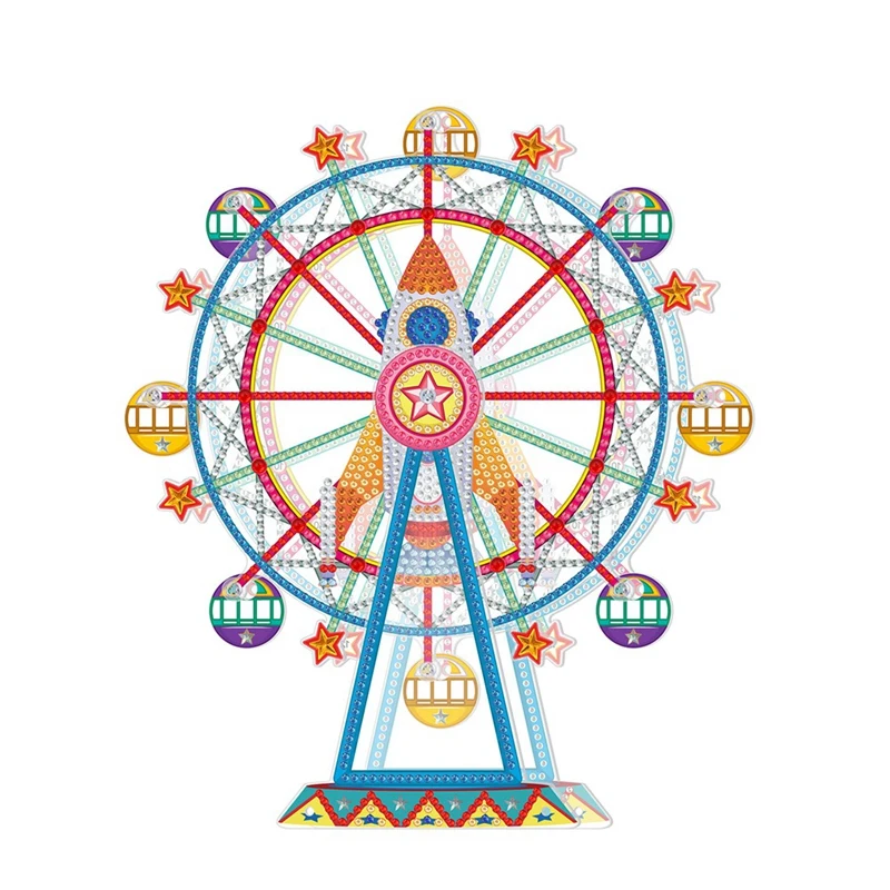 

5D DIY Diamond Painting Rotatable Ornaments Special Shaped Drill Ferris Wheel Embroidery Kit Cross Stitch Art