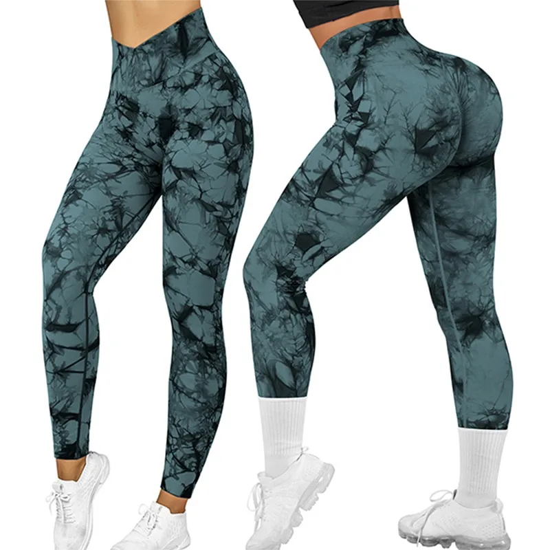 

Tie Dye Seamless Leggings Push Up Sport Gym Legins For Women Yoga Running Fitness High Waist Tights Lifting Sexy Workout Pants
