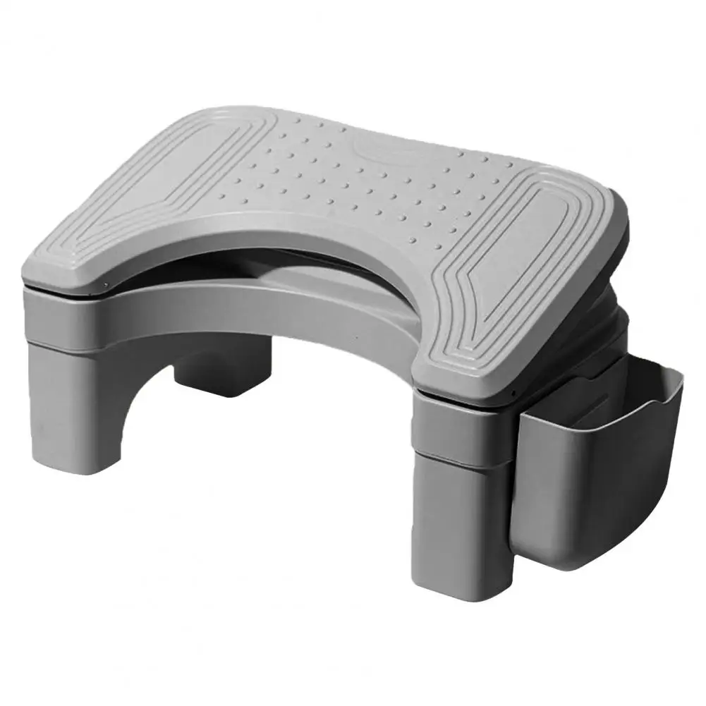 Табурет для унитаза с регулируемой высотой и нескользящим ящиком хранения