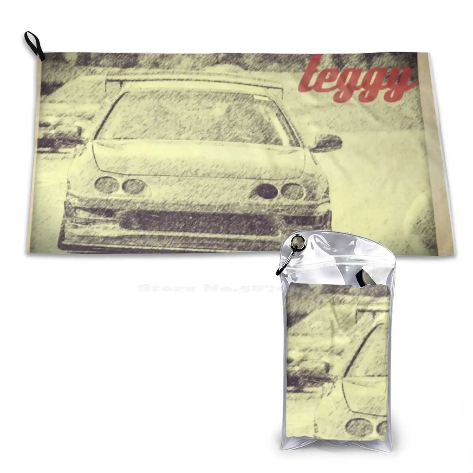 Teggy Passion Полотенце с 3D принтом и рисунком Мягкое полотенце Тюнер Civic Integra Crx Jdm Stance