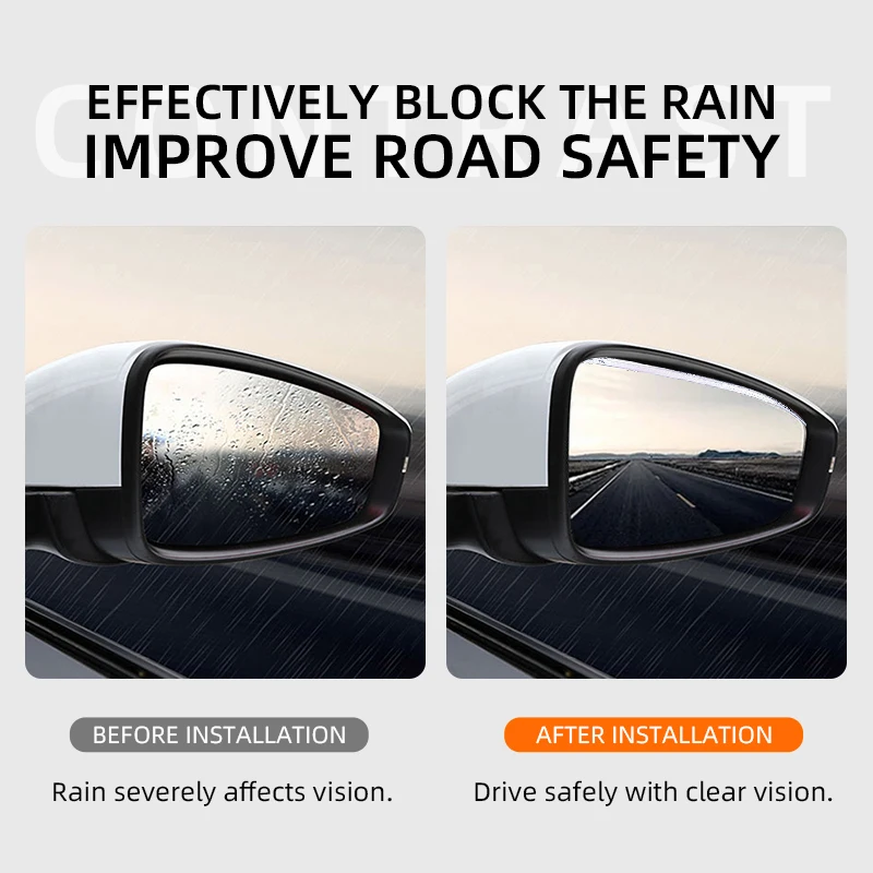 2PCS Transparent Auto Parts Rearview Mirror Protector Rain Eyebrow Visor Cover for Mazda 2 3 5 6 CX5 CX-5 CX-7 CX-9 MX-5 ATENZA - купить по