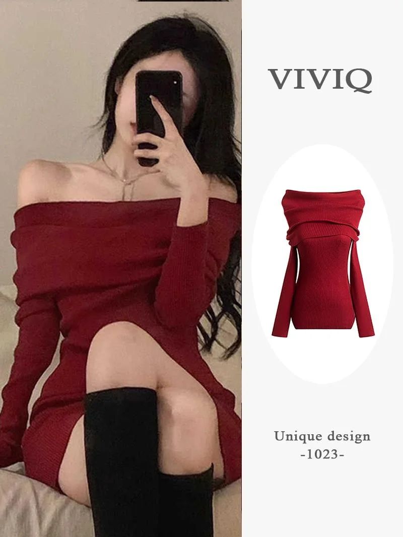 Рождественское пальто Pure Desire трикотажное платье с открытыми плечами женское