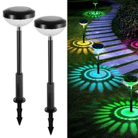 garden lights solar led light outdoor rgb color changing solar pathway lawn lamp for patio yard decor landscape lighting