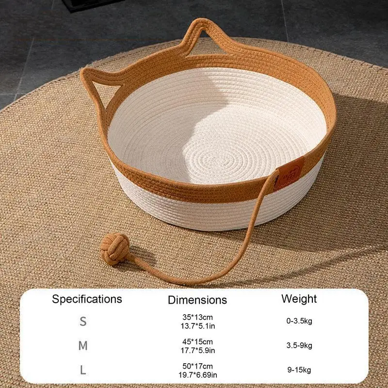 Летнее тканое кошачье гнездо ручной работы для домашних животных щенков котят