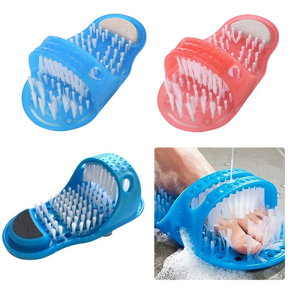 

Plastic Bath Shoe Shower Brush Massager Slippers Bath Shoes Brush For Feet Pumice Stone Foot Scrubber Brushes Foot Tool