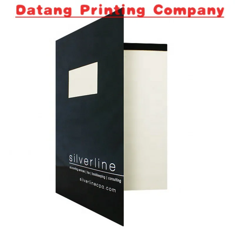 

Cheap Printed 2 pockets custom paper file presentation folder for file and business card