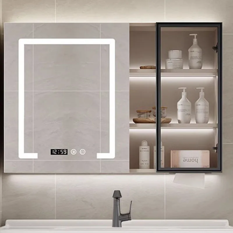 Зеркало-витрина для ванной комнаты умный подвесной шкаф хранения ювелирных