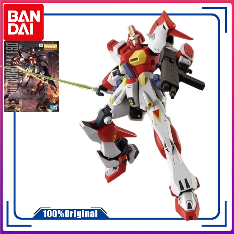 

BANDAI Gundam Anime Figure MG 1/100 PB GUNDAM F90 Assembly Model Effects Action Figure Toys Children Collectible Ornaments