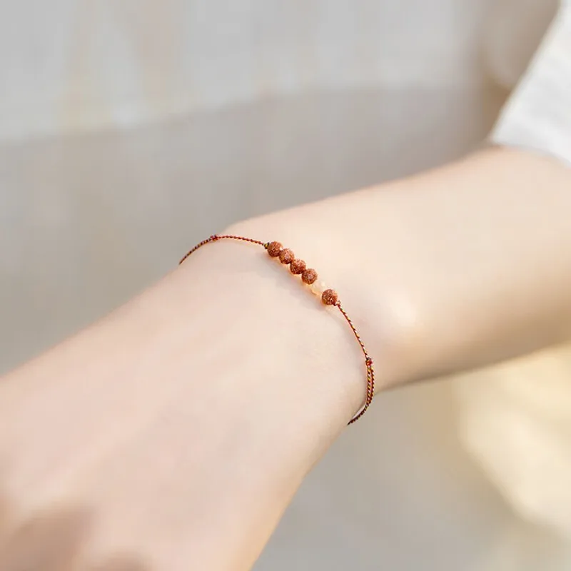 Venus Sun камень песчаник Ручная Веревка Женская сверхтонкая цепочка для рук