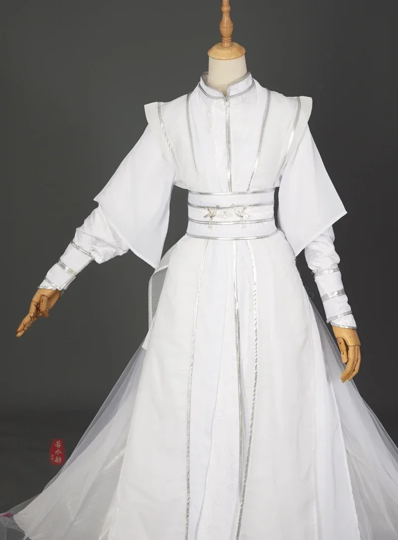 Мужское платье Hanfu белое в китайском стиле рыцарь печаль Чу ваньнин косплей