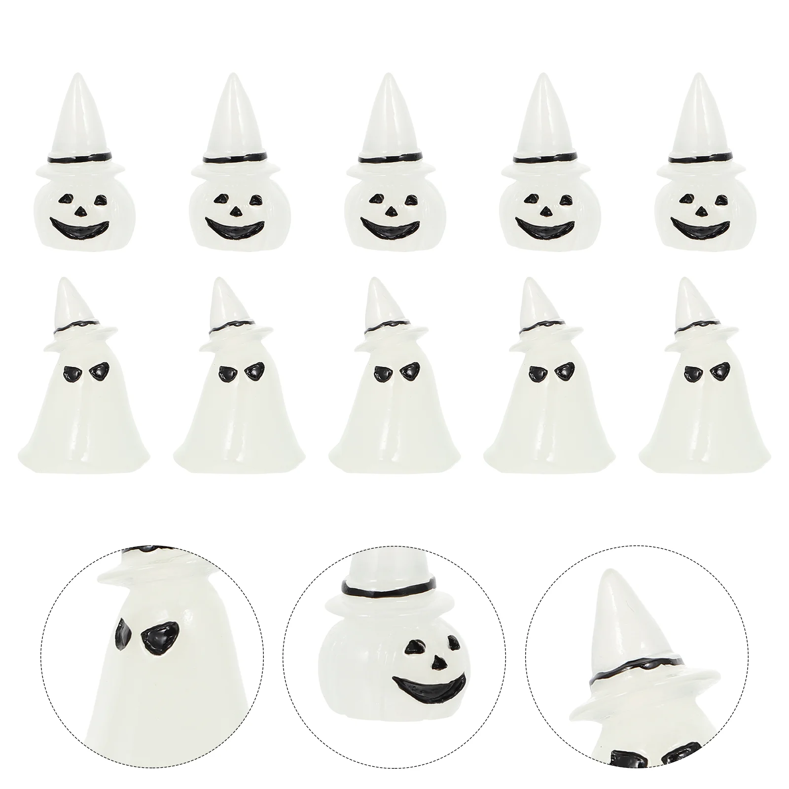 

10 Pcs Outdoor Autumn Decor Outdoor Luminous Ornaments Creative Resin Accessories Party Layout Decors Desktop Crtaft