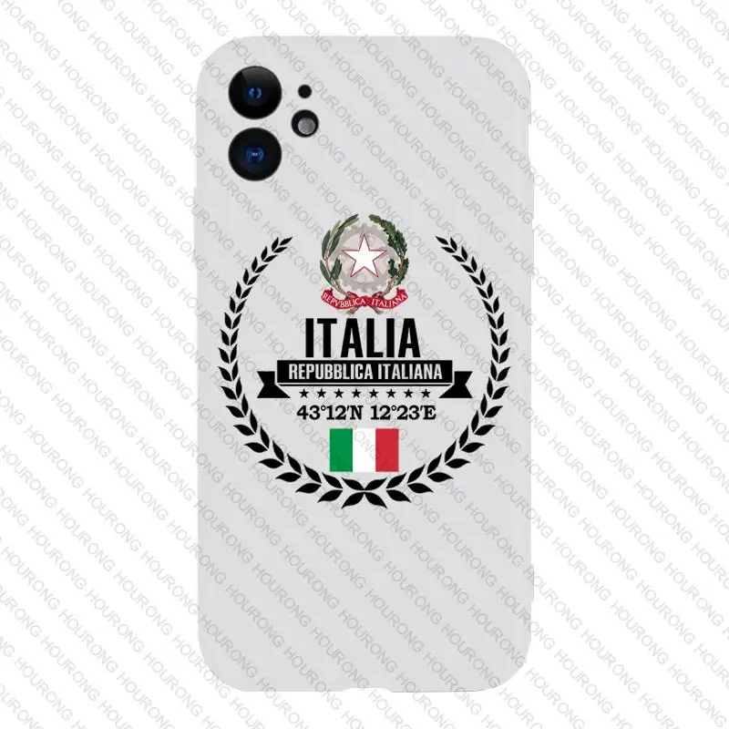 Чехол с изображением герба Италии флага карты для iPhone 13 12 11 X XS XR 7 8 6S SE Plus Pro Max Mini 2022