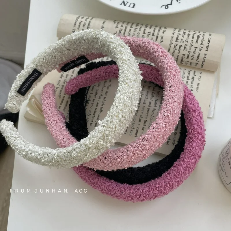 Головной убор Xiaoxiangfeng шерстяной с широким покрытием, верхняя часть головы, маленькая повязка на голову, универсальные аксессуары для волос