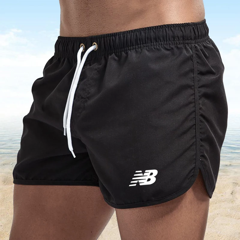

2022 New NB Print Summer Running Shorts Men Sports Jogging Gym Fitness Shorts Quick Dry Beach Short Swimming Trunks Zwembroek