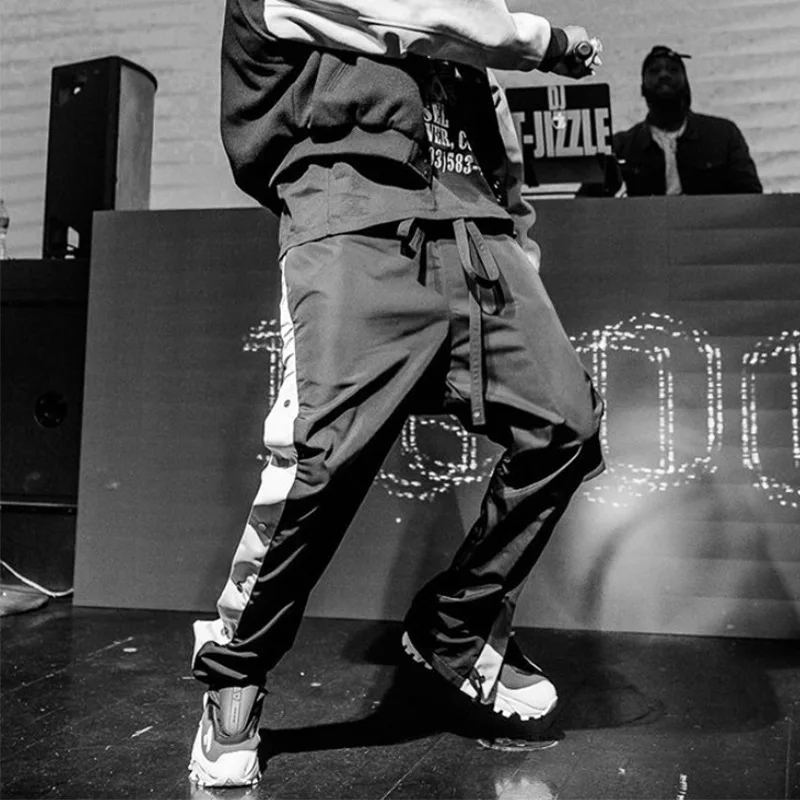 

Woven Breasted Trousers for Men Sport Tracksuit Oversize Pants Essentials 100% 1:1 Brand Hip Hop Side Slit Jogging Streetwear