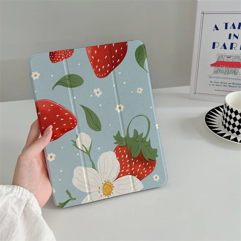 Чехол для планшета Kawayii Cherry iPad Air 2024 Pro 11 дюймов 5 4 10 9 3 10th 7 8 2 mini 6 милый чехол с