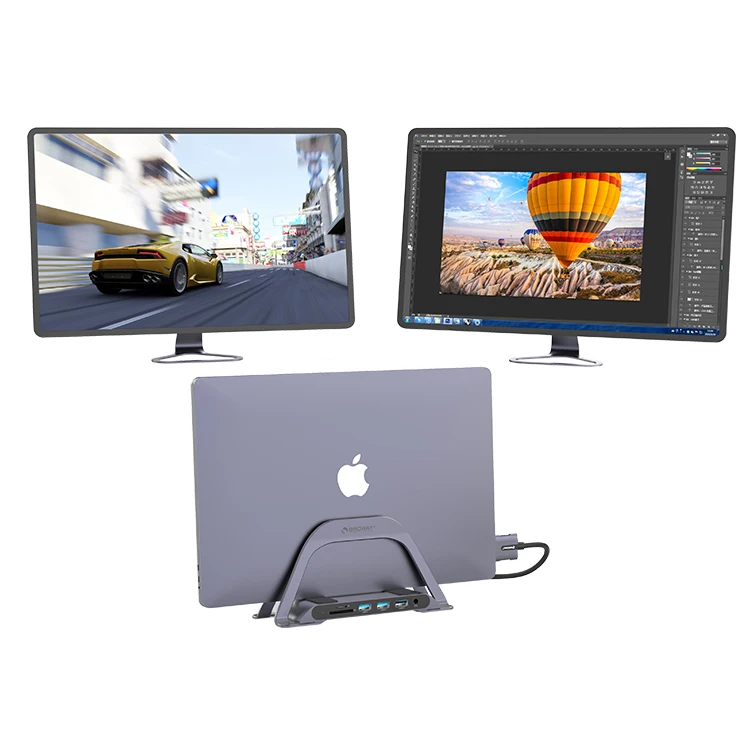 

PD100W Dual HDMI 4k60hz usb hub with laptop stand laptop docking station dual mode MST for Macbook not M1