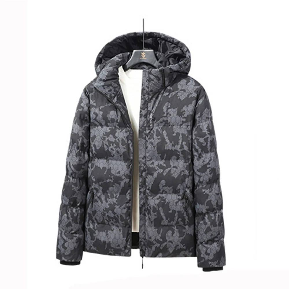 Covrlge Winter New Men's Hooded Cotton Jacket Couples Camouflage Thickening Casual Trend Parka Thickening Warm Coat Male MWM169