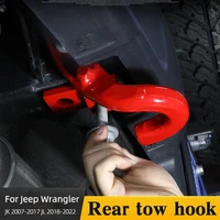 rear tow hook for jeep wrangler jl 2018 2022 jk 2007 2017 car bumper connector protection accessories safety black 1pcs