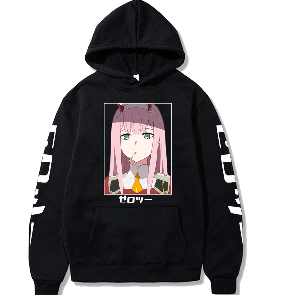 

Darling in the Anime Harajuku Zero TWO Beautiful Girl Print hoodie Men/women Tops Loose Summer long-sleeve