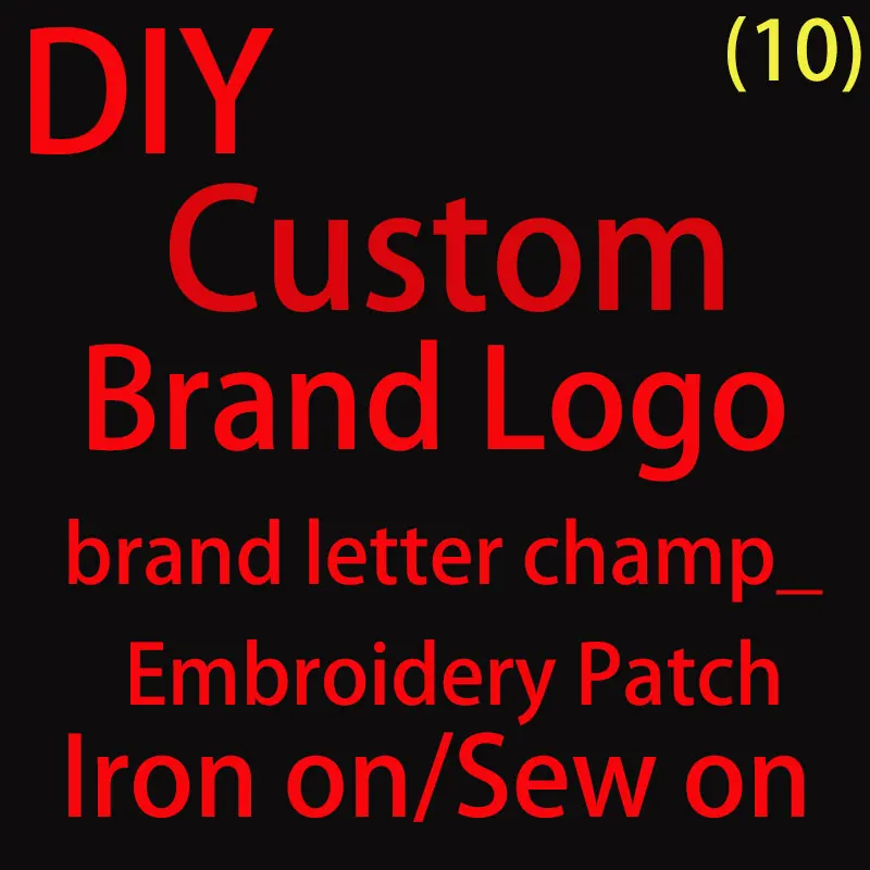 

Fashion Brand Logo Patches Badges Iron on Embroidery Brand Letter Patch Stickers on Clothes DIY Cham Pion Clothing Appliques