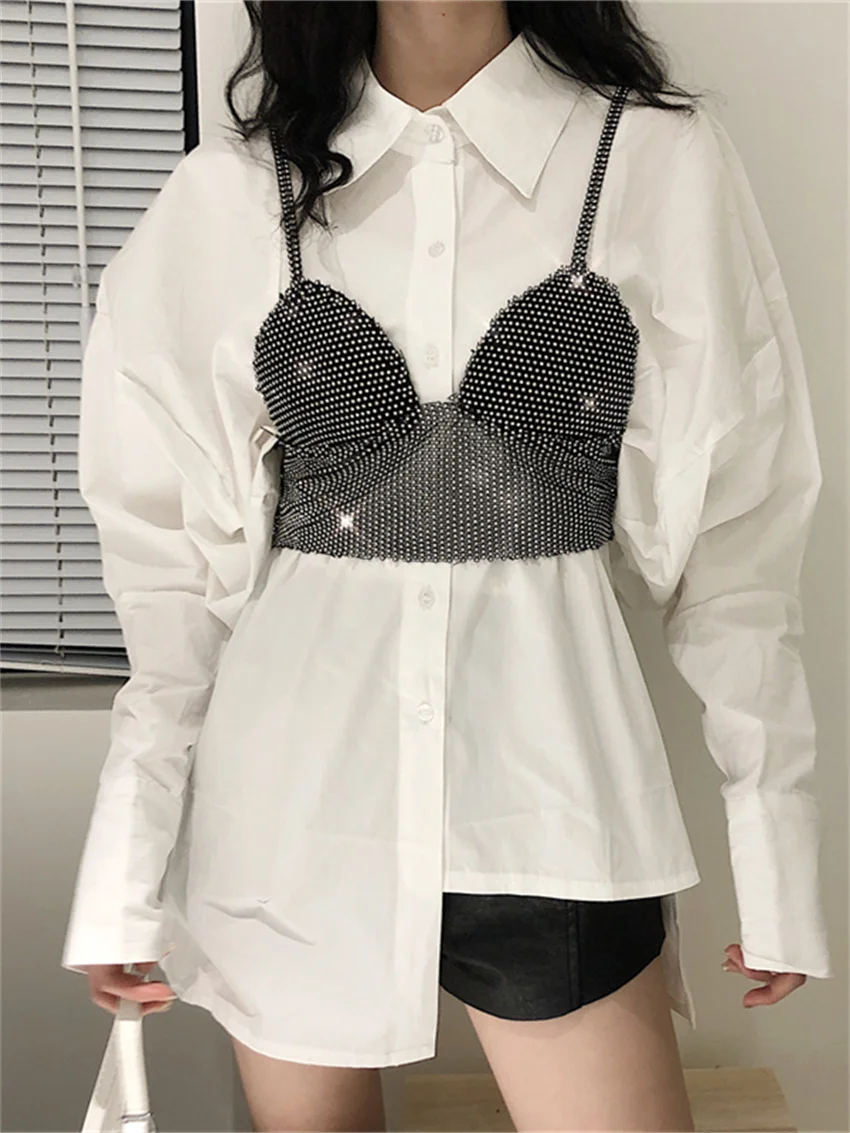 Рубашка Alien Kitty Женская средней длины с рукавами-фонариками универсальная