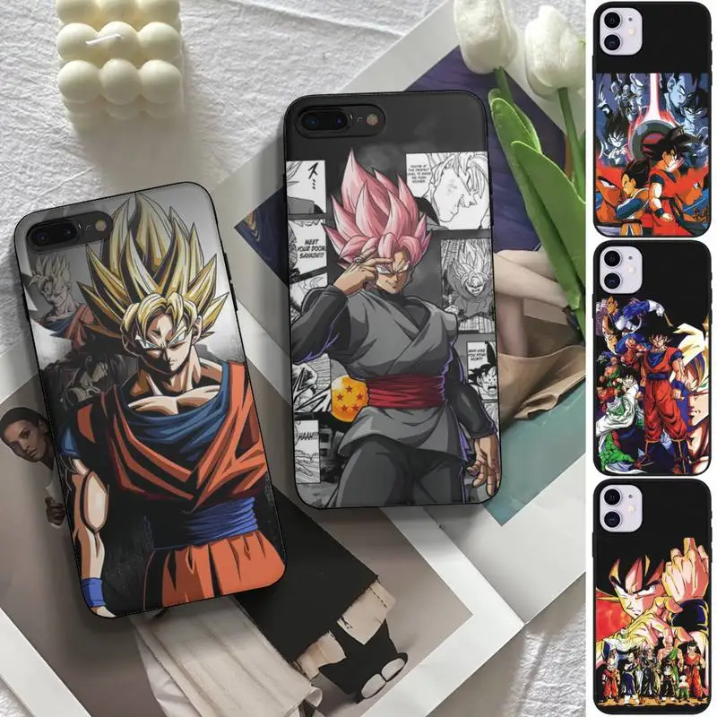 

Japan Cartoons Animesoft Case For Iphone 13 11 12 Pro Max Mini 7 8 6 6s Plus Xr X Xs Se Silicone Phone Cover Goku Fundas Capa
