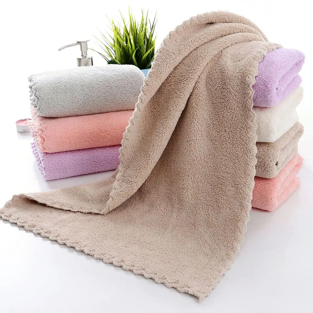 

Kitchen Coral Velvet Microfiber Quick-Drying Shower Towel Absorbent Handkerchief Face Towel Washcloth Washing Towels