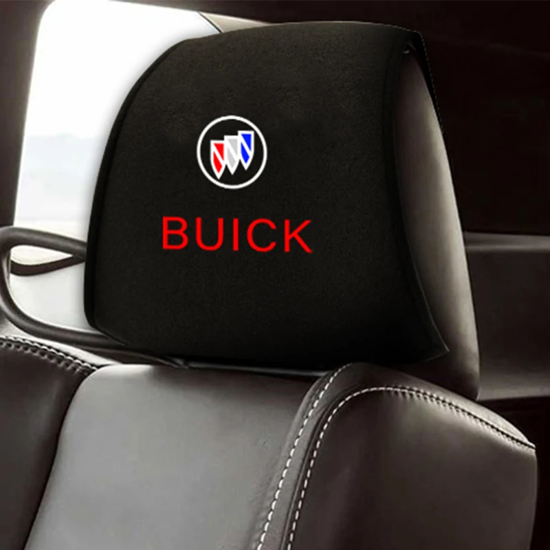 

2pcs Car Headrest Cover Vehicle Seat Pillow Case Head Rest Cushion for Buick Enclave Regal Lacrosse Encore Excelle Envision