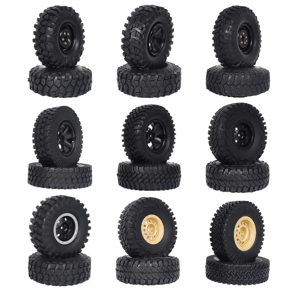 

RC Car 1.9 Inch Rock Tires Track Bike Rubber Tires for 1:10 RC Off-road Crawler TRX4 Bronco D90 D110 Axial Scx10 90046 RC4WD