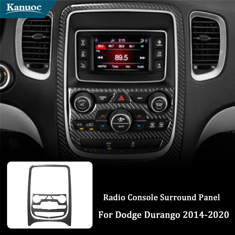 Фото Наклейки из углеродного волокна на подлокотник, подстаканник для Dodge Durango 2014, 2015, 2016, 2017, 2018, 2019, 2020, аксессуары для интерьера автомобиля №1
