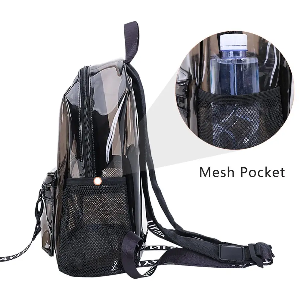 Clear PVC Women Backpack Transparent Fashion Solid Backpack Travel School Backpack Bag for Teenage Girls Mochila Children