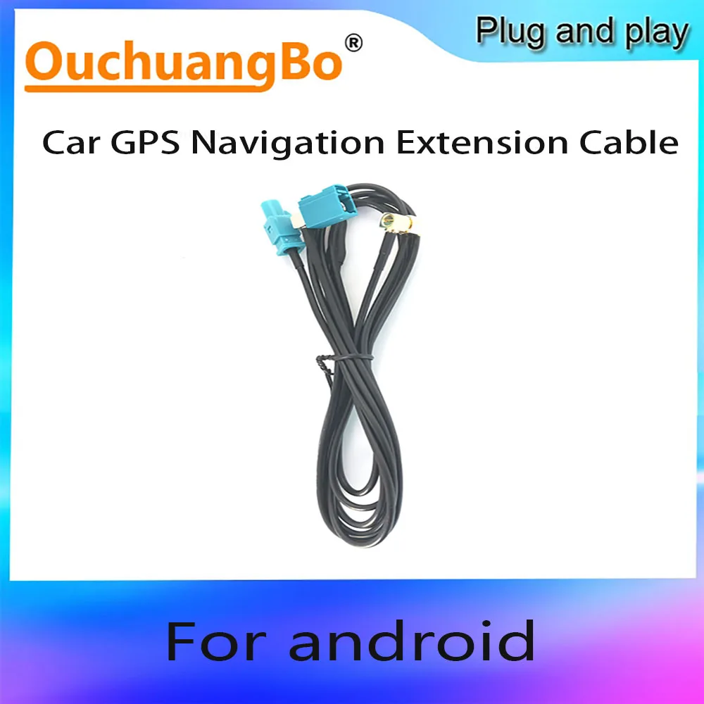 Ouchuangbo-antena GPS de coche Fakra Z a SMA macho Y, accesorio con diodo RG174, Cable de extensión Pigtail para dispositivo Android