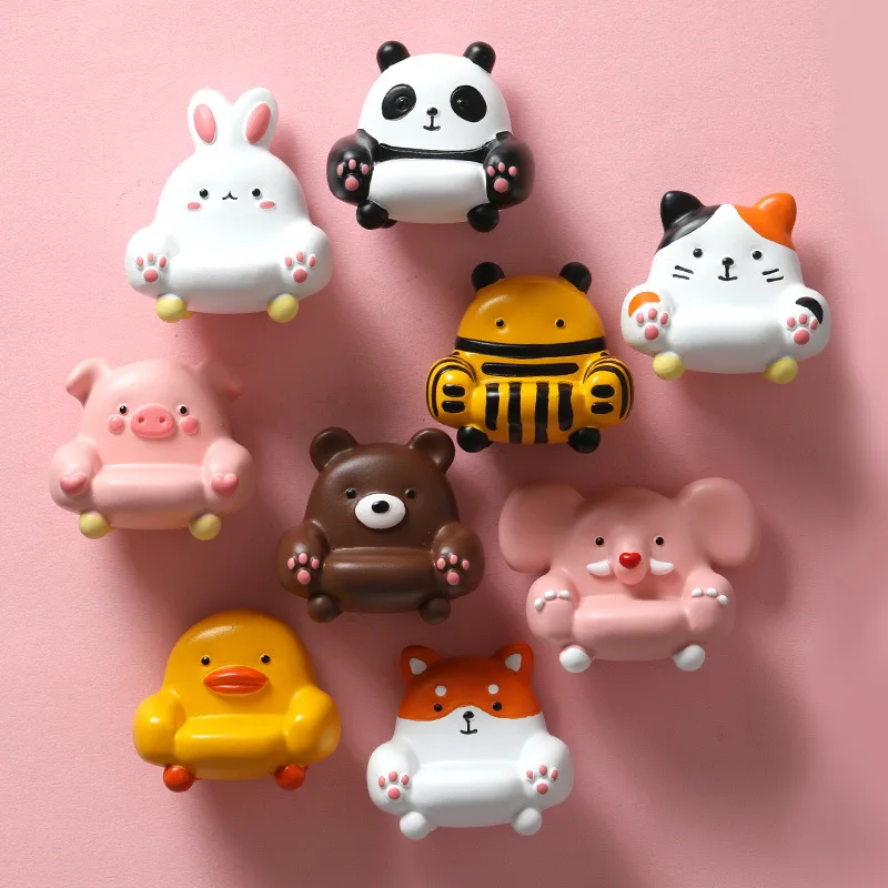 

Cartoon Animal Refrigerator Magnetic Sticker Resin Cute Creative Cultural Stereo Magnet Fridge Magnetic Sticker Home Decoration