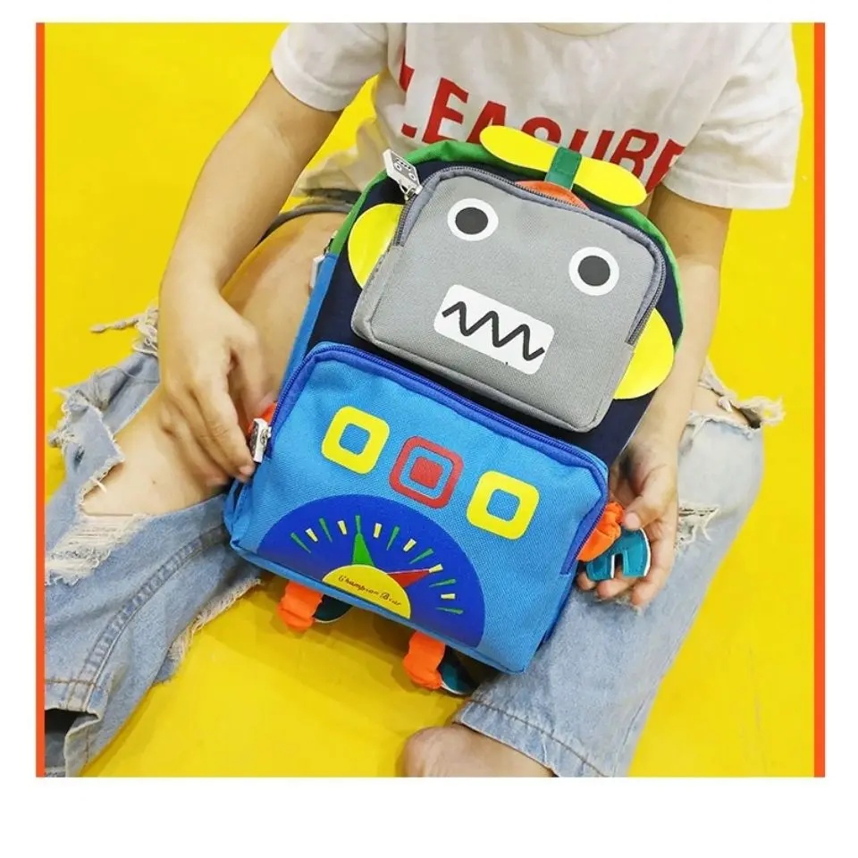 Детские Мини-рюкзаки с мультипликационным роботом, Детский рюкзак для детей дошкольного возраста, милые детские школьные сумки для девочек...