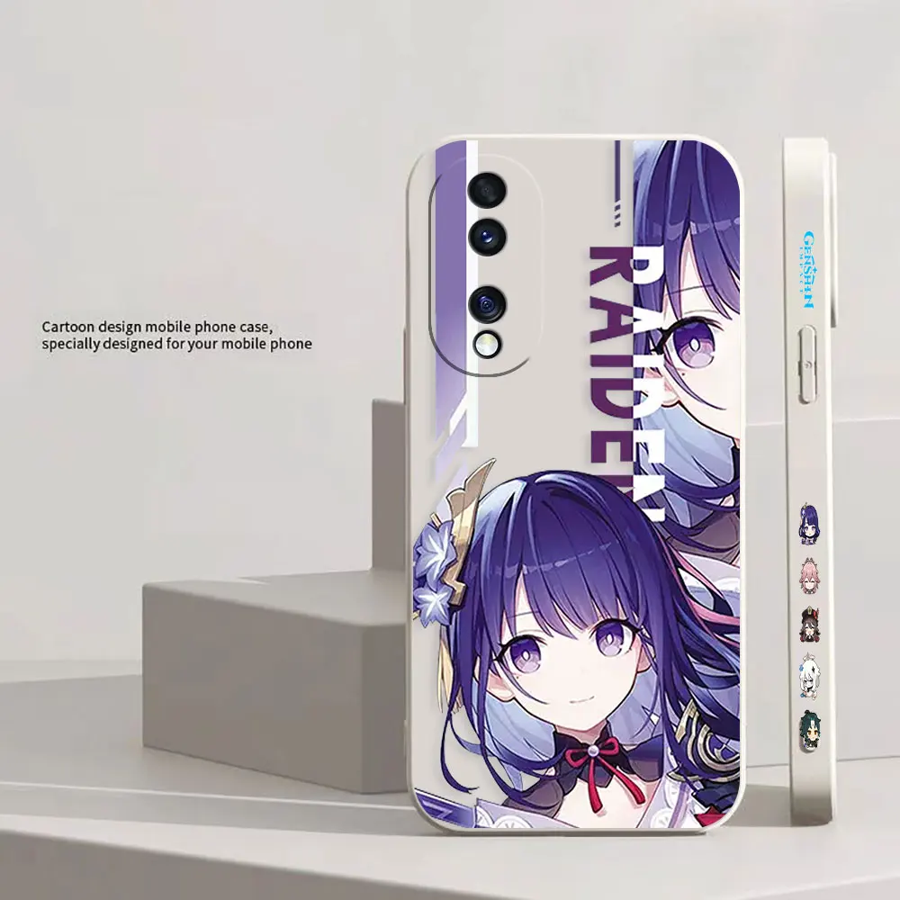 Hot Game Genshin Impact Liyue Phone Case For Honor 8X 9 10 20 30 30S 50 50 60 70 80 GT SE 5G PRO PLUS Colour Liquid Case Shell