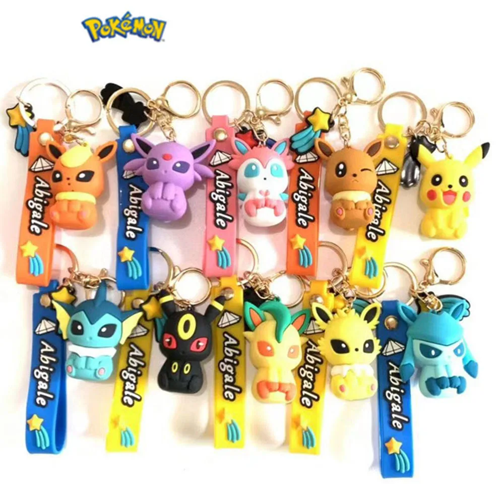 

Pokemon Anime Figure Pikachu Keychain Toy Pet Eevee Leafeon Sylveon Flareon Umbreon Vaporeon Espeon Glaceon Jolteon Kids Gifts
